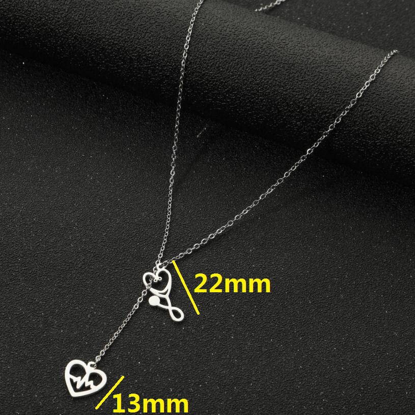 Special Interest Light Luxury Stainless Steel ECG Necklace