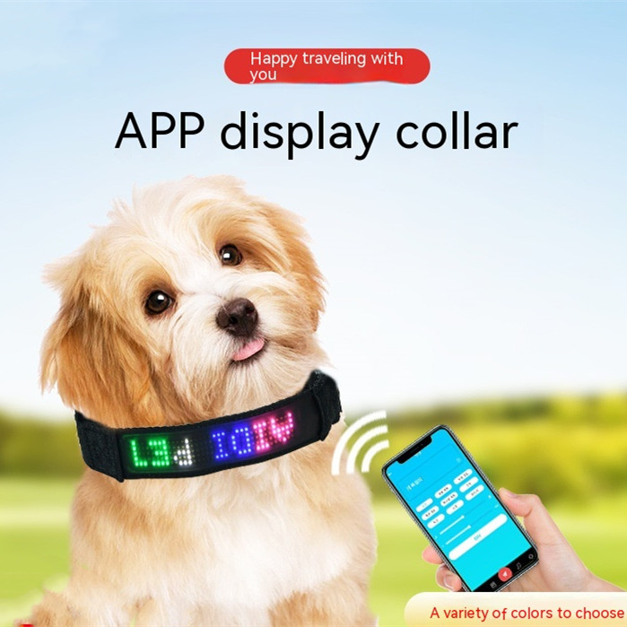 Fournitures pour animaux de compagnie dispositif de suivi intelligent téléphone portable APP contrôle bricolage modifier Anti-perte LED harnais lumineux pour chien