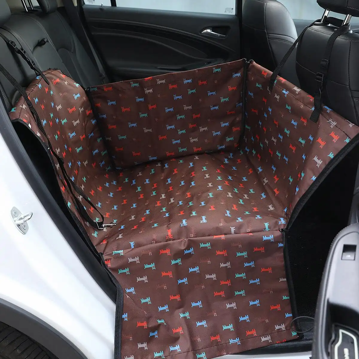 Rear Printed Double Layer Waterproof Pet Car Mat Pet Cat Dog Protection Pet Hanging Basket