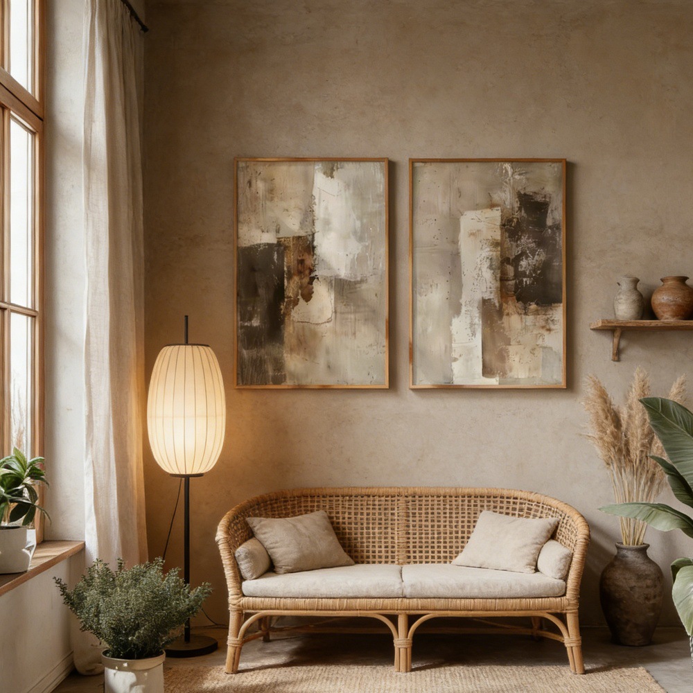 Abstract Canvas Wall Art, 2 Panels