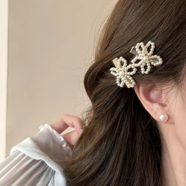 Pearl Flower Barrettes Female Side Fj3798 Single - Shop at LoveMi