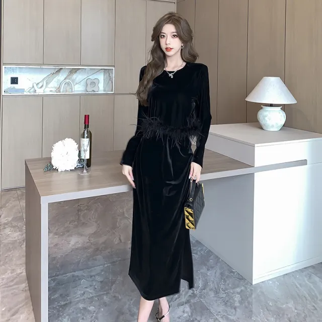 Classic Style Gold Velvet Suit Female Gold - Shop at LoveMi