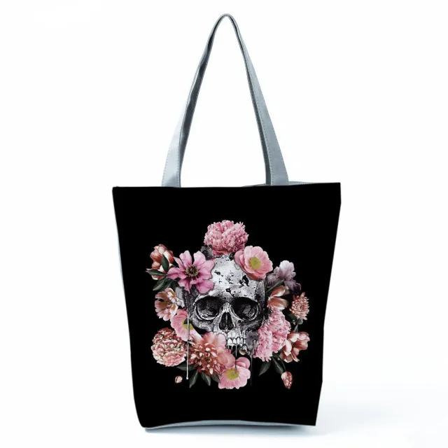 Portable Large Capacity Skull Printed Handbag Hl6653 - Shop at LoveMi