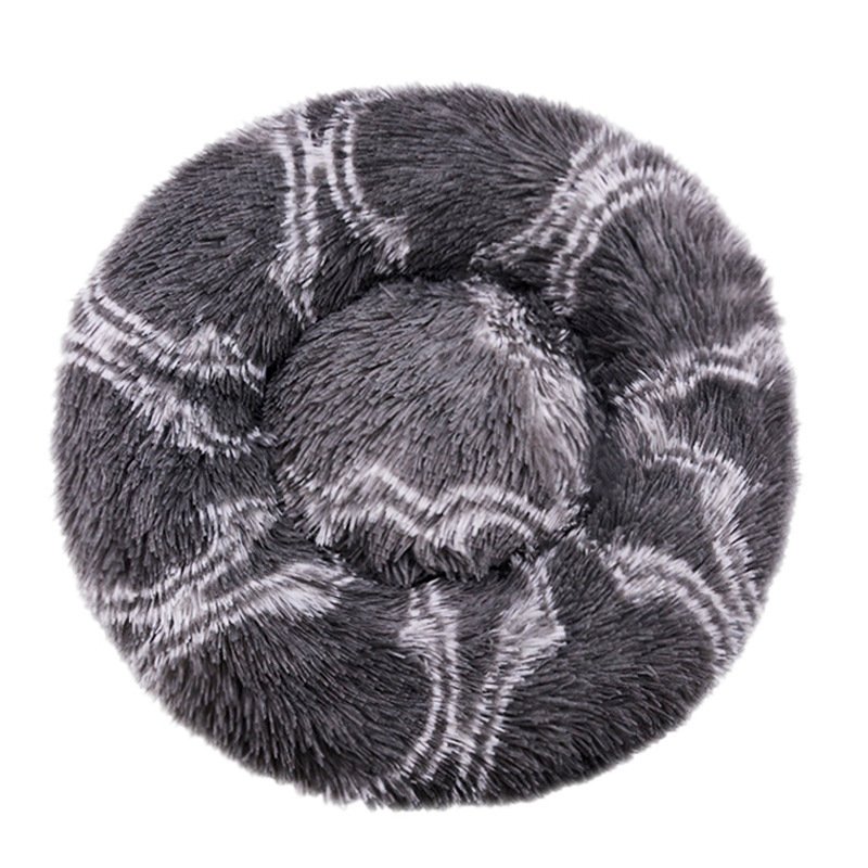 Machine-washable Plush Round Dog Bed
