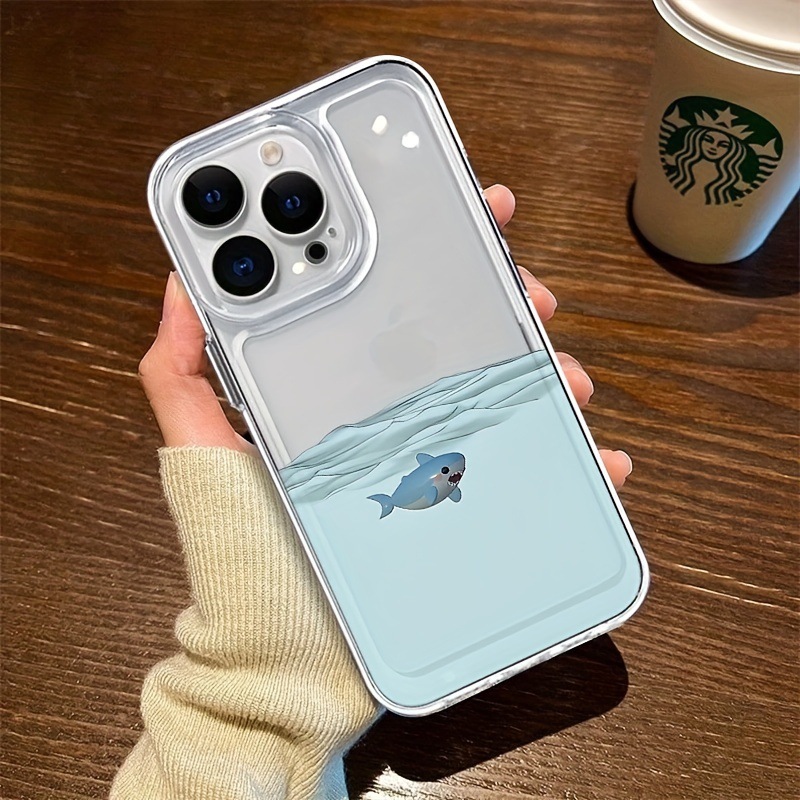 All-inclusive Underwater Shark Space Fine Hole Phone Case - Image 3