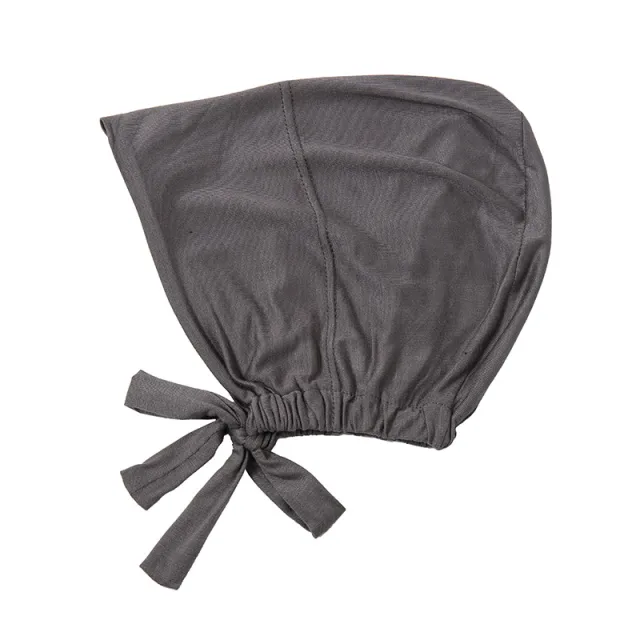New Elastic Elastic Lace up Ethnic Headscarf Chemotherapy Base Hat 3 Dark Gray - Shop at LoveMi