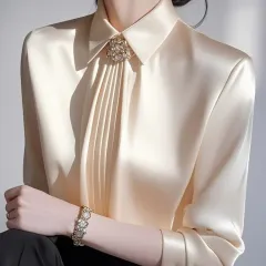 Spring French-style Top With A Luxurious And Sophisticated Feel - Champagne-Xl - View 1