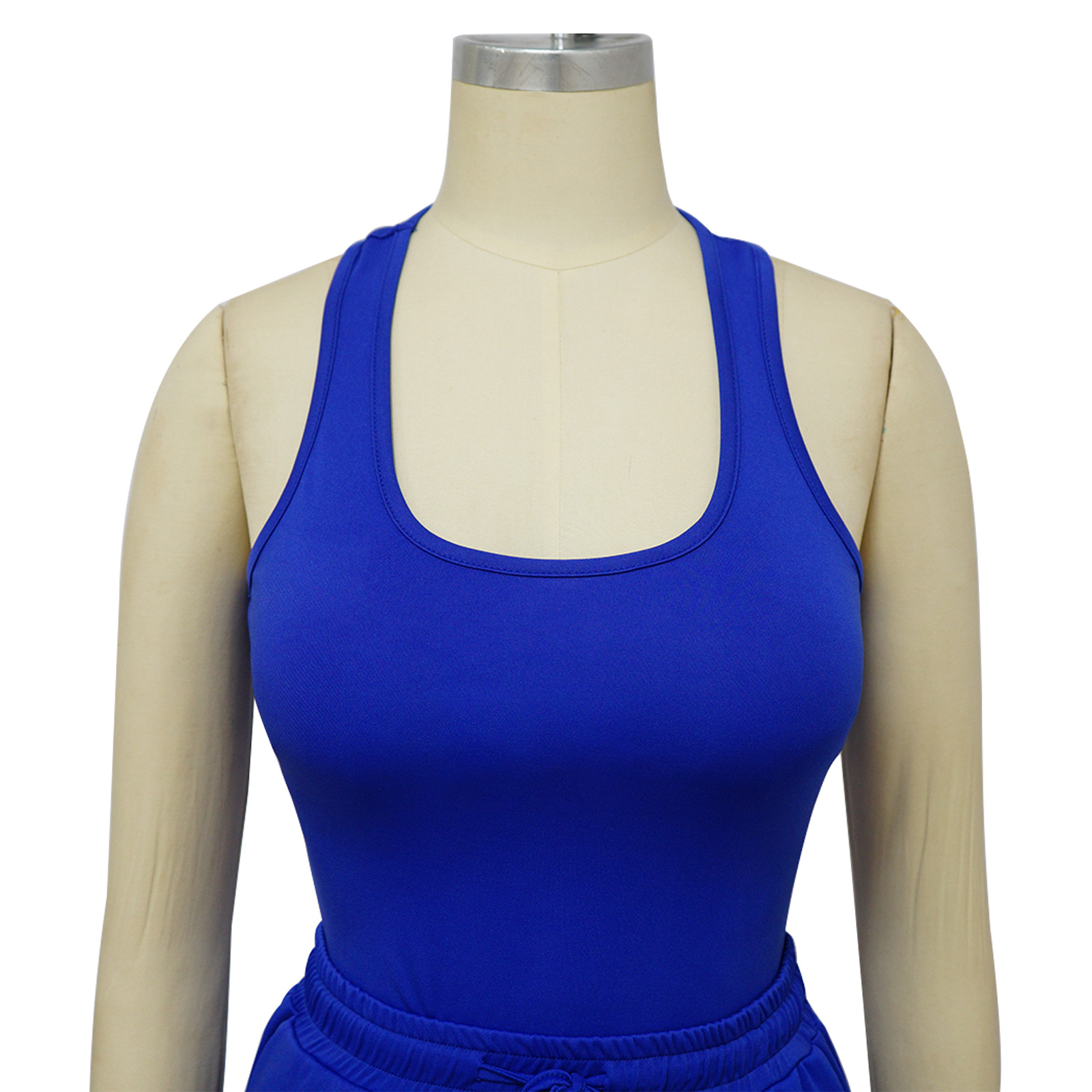 U-collar Jumpsuit Ripped Wide-leg Pants Suit