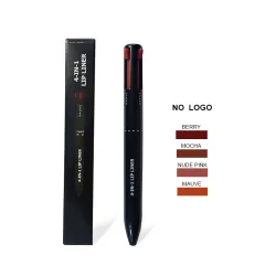 4 In 1 Makeup Lipliner Pencil Waterproof Touch Up Long Lasting Easy Color Ballpoint Eyeliner Pen - Lipliner - View 1