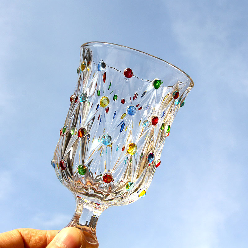 Colored Dot Goblet