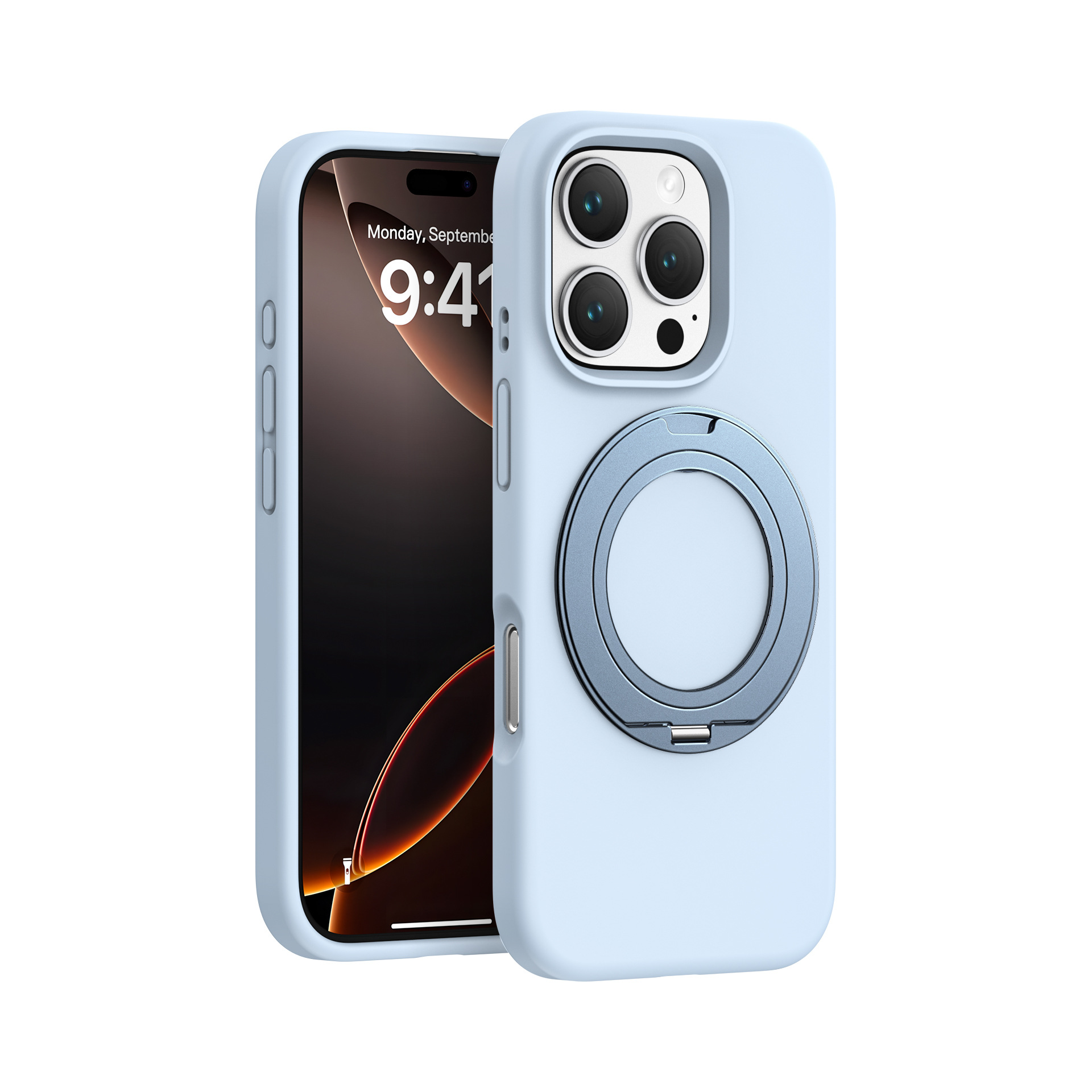 Liquid Silicone Magnetic Rotating Stand Phone Case