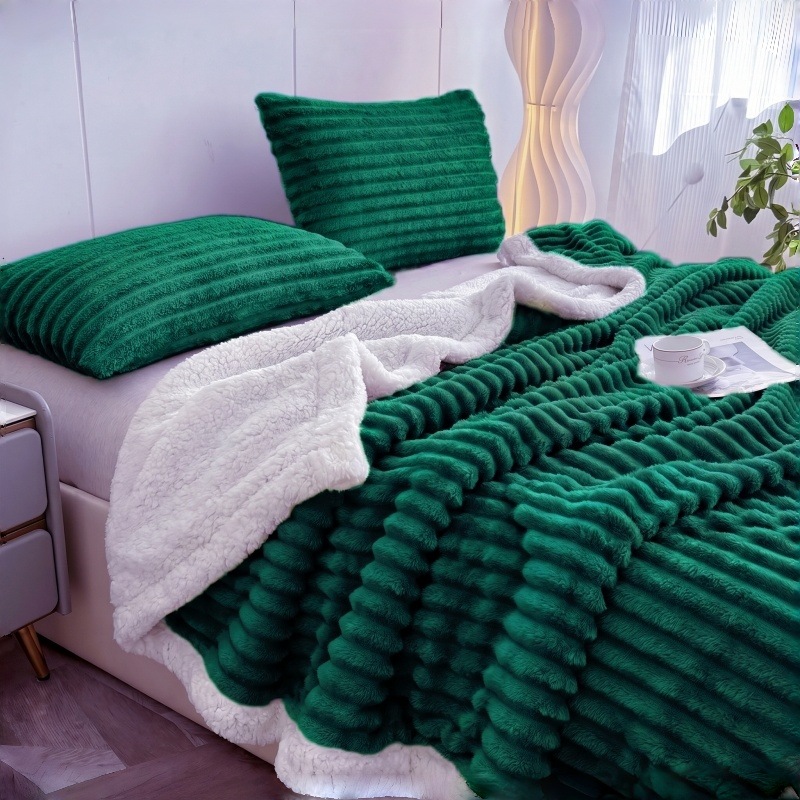 Striped Lambswool Flannel Blanket, picture 8 of 12