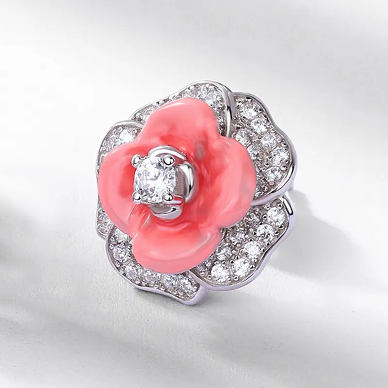 Enamel Wintersweet Ear Studs Women's Fashion All-matching
