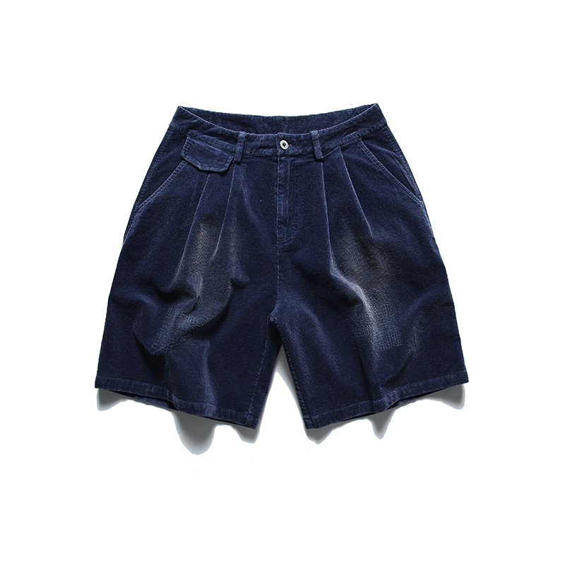 Title 3, Pit Washed Solid Color Shorts Retro Casual Stra...