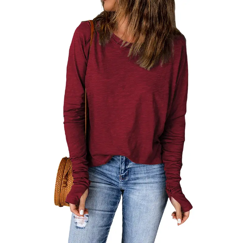 Shiying European And American Raglan Long Sleeve Women