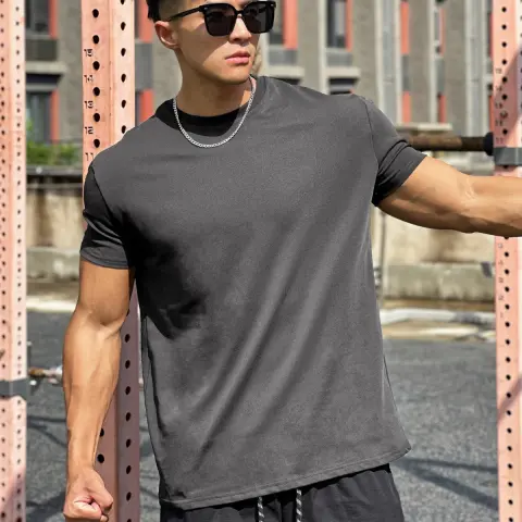 Muscle Sports Loose Cotton Fitness Short Sleeve Men
