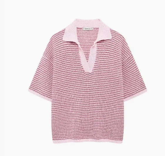 Loose Knitted Top High Waist Knit Shorts Suit Pink Top - Shop at LoveMi