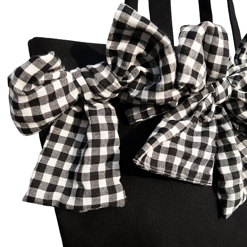 Large-capacity Three-dimensional Plaid Big Bow Crossbody Bag — foto 2