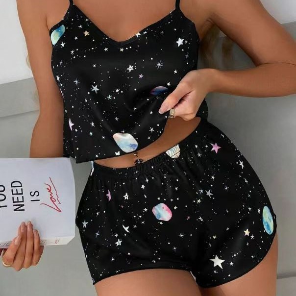 Leopard Print Camisole Pajama Set For Women - Image 6