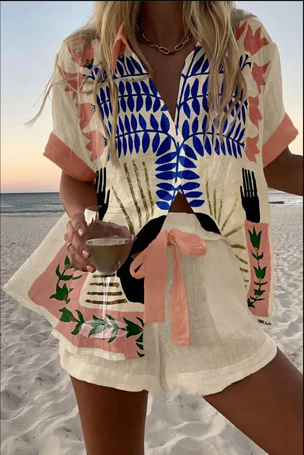 Personalized Gorgeous Digital Printing Casual Suit Women - 04 Style