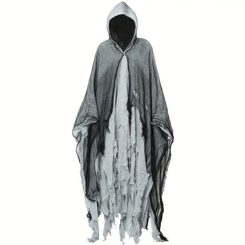 Halloween Witch Cloak Skull-patterned Clothes Death Costume Props