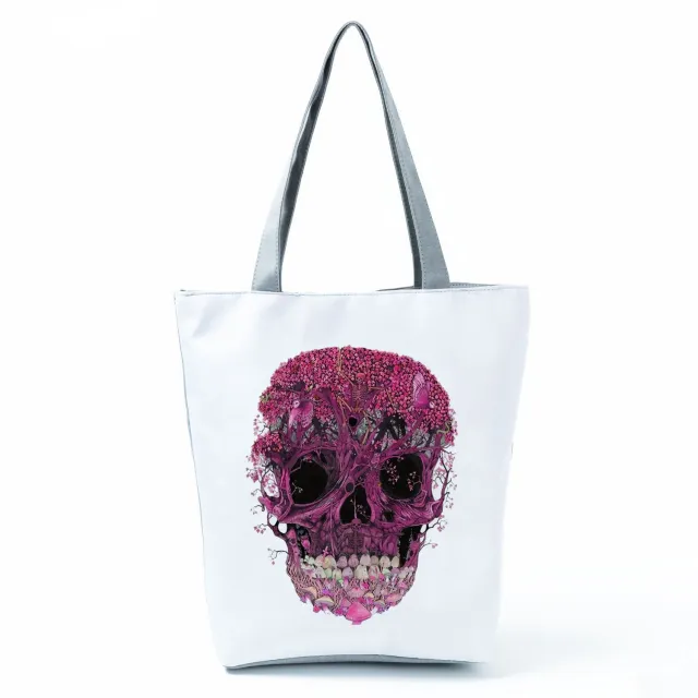 Portable Large Capacity Skull Printed Handbag Hl6669 - Shop at LoveMi