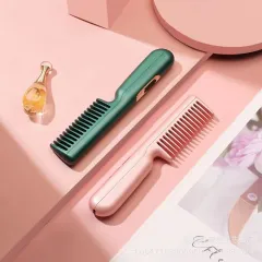 Portable Multi-functional Curly Hair And Straight Hair Dual-purpose Comb - Pink - View 1