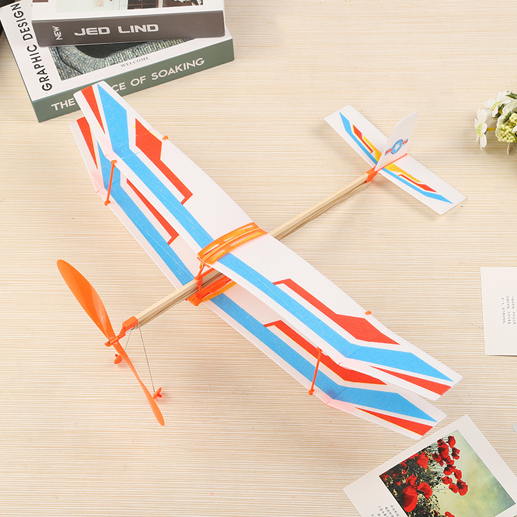 Double-wing Rubber Band Power AircraftModel