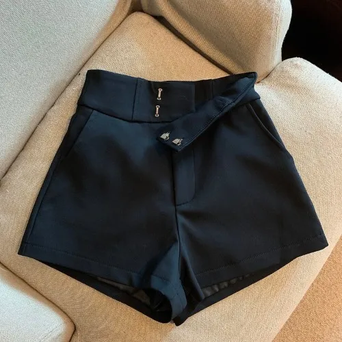 Suit Shorts Women's High Waist A Line Black - Shop at LoveMi