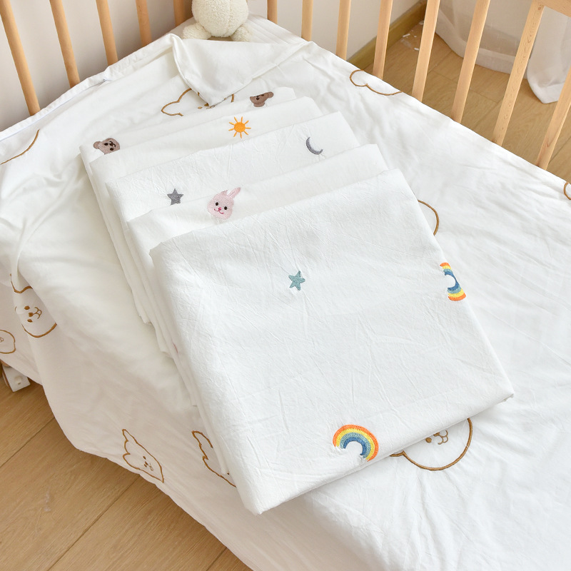 Pure Cotton Baby Washable Cotton Embroidered Cartoon Kindergarten Nap Duvet Cover — image 1