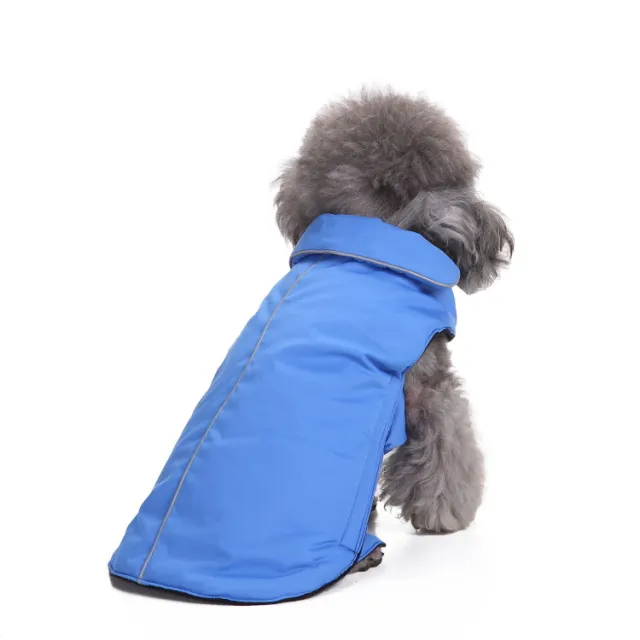 Reflective Dog Cotton Clothes Winter Dz154 Blue - Shop at LoveMi