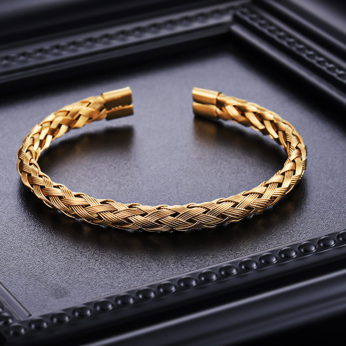 Stainless Steel Zircon Braided Bracelet, picture 3 of 4