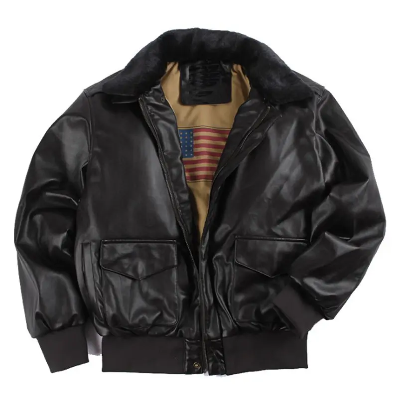 Retro Oversized US Air Force Fur Leather