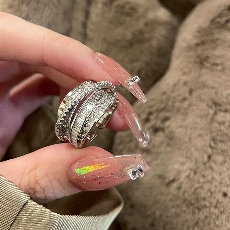 Women's Adjustable Micro-Pave Ring