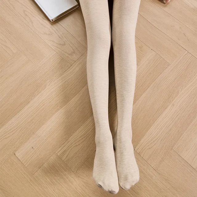 Autumn And Winter Maternity Pantyhose Vertical Stripes Female Warm Oatmeal With Feet - Shop at LoveMi