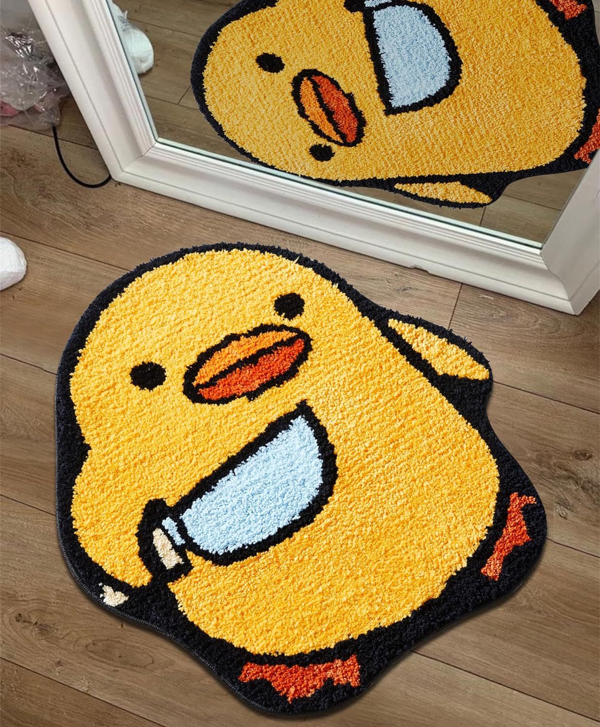 Title 2, Cartoon Special-shaped Cashmere Floor Mat Decor...