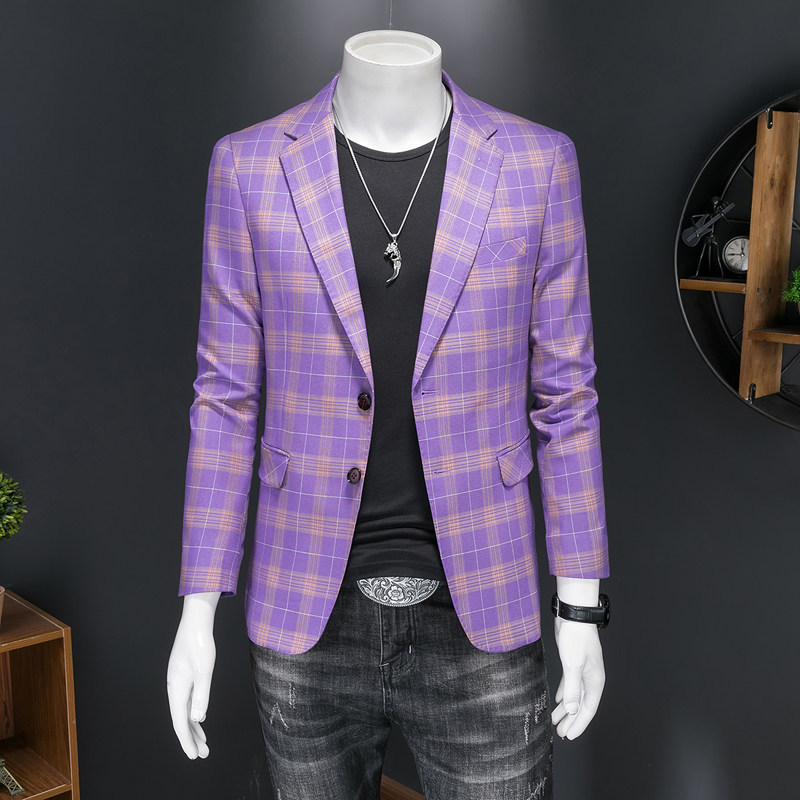 Mens Fashionable Slim-Fit Suit Jacket