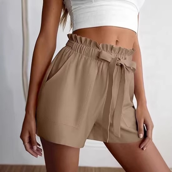 Summer Drawstring High-waist Shorts Casual Womens Summer Shorts