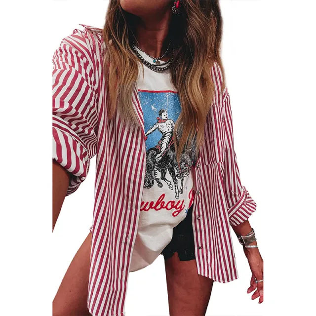 Single Row Multi buckle Shirt Women's European And American Fashion Lc2556770P319 Style - Shop at LoveMi