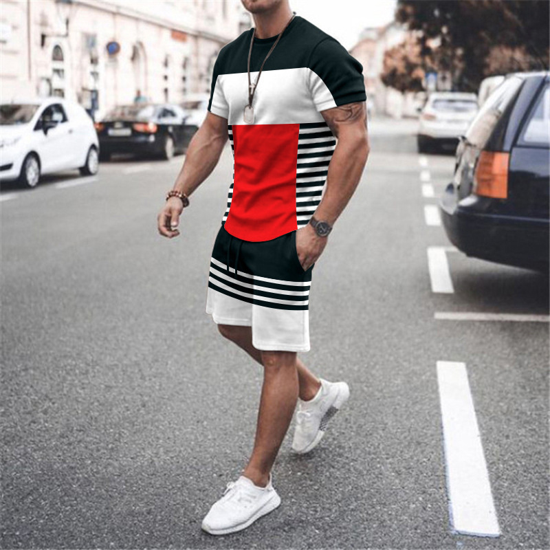 Title 7, Mens Short Sleeve Sports Casual Fashion Stripe...