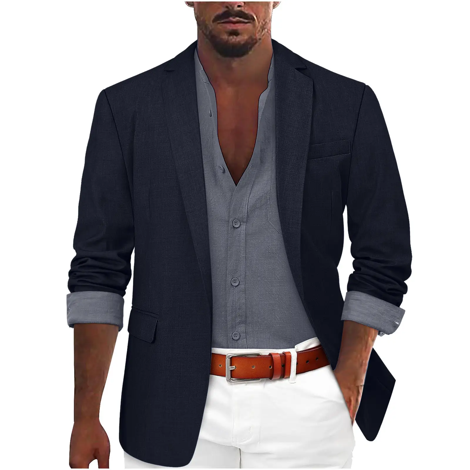 Men's Leisure Suit Fashion Personality Coat