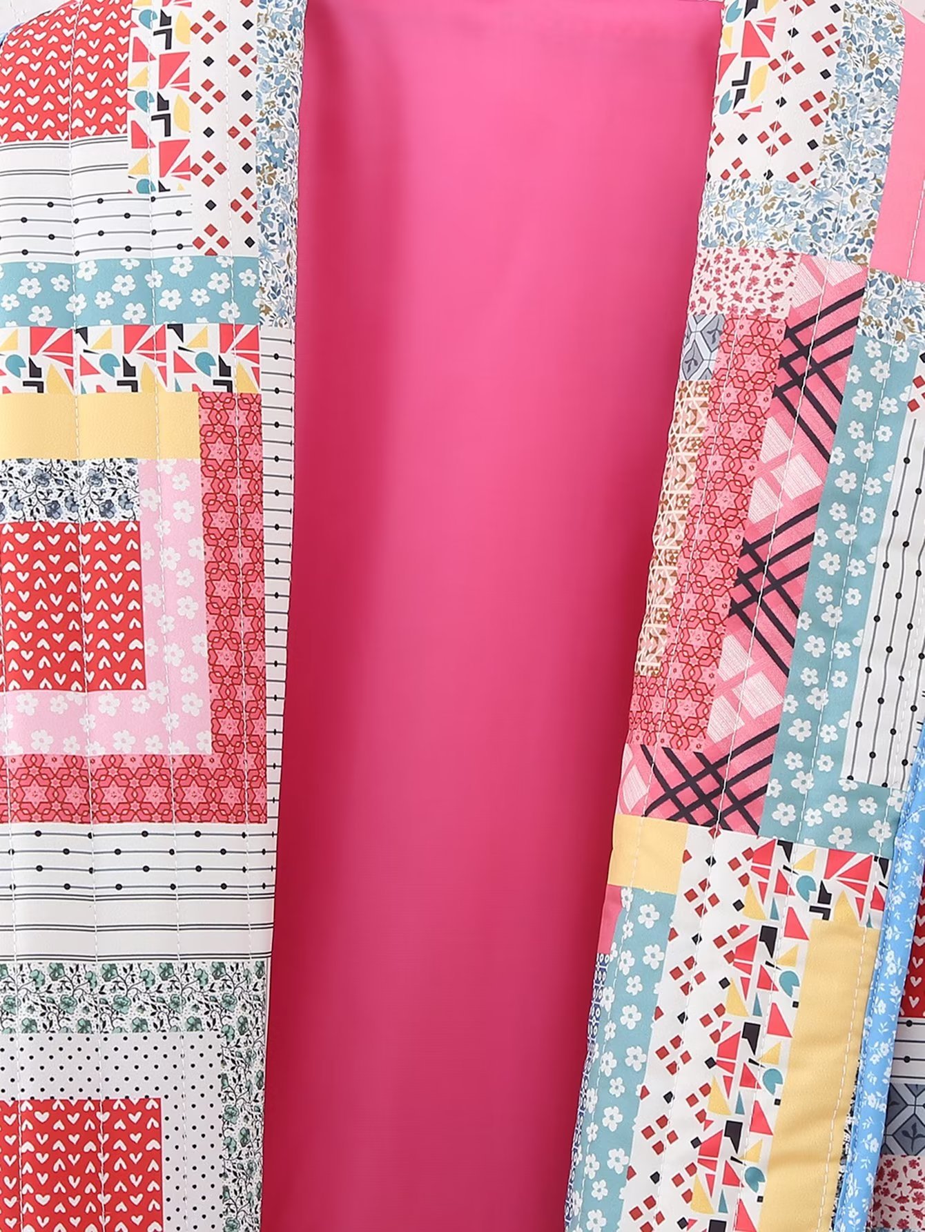 Loose Pattern Print Cotton-padded Jacket Coat For Women