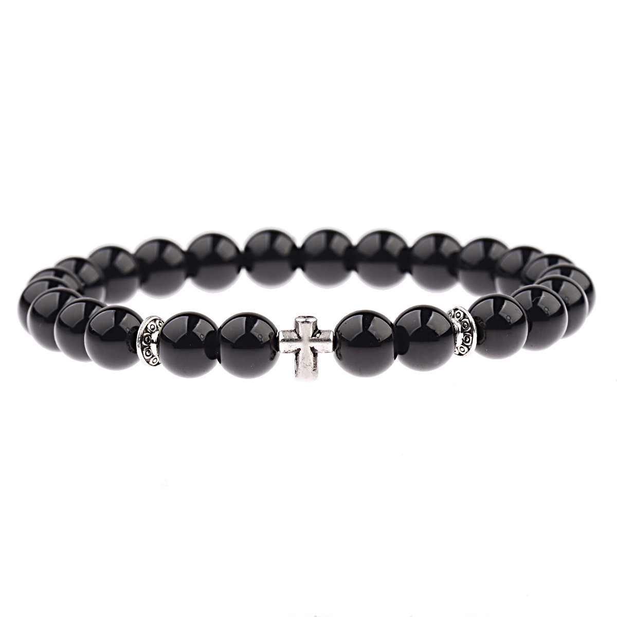 Fashionable Temperamental All-match Cross Bead Bracelet