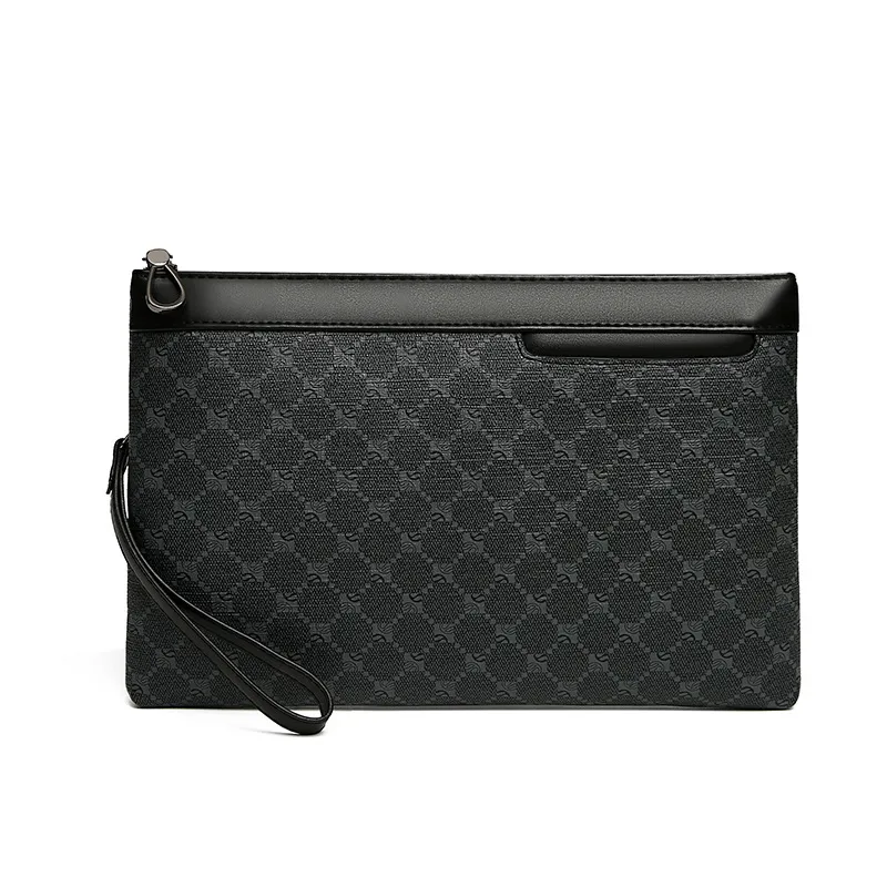 Men's Black Fashion Retro Leather Bag - Black