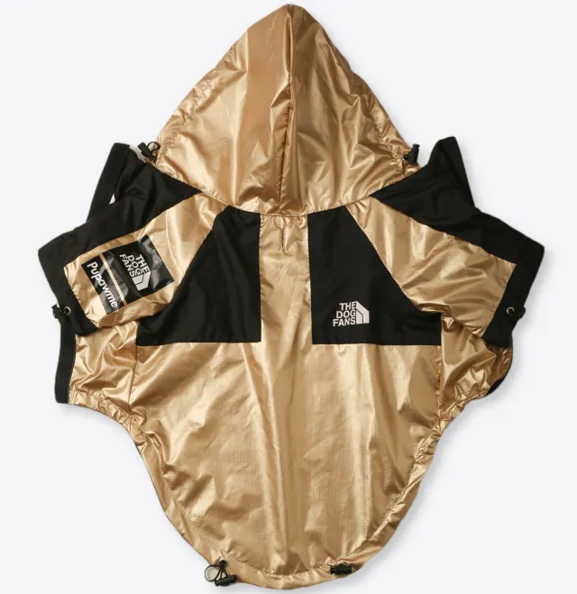 Windproof And Rainproof Dog Large Dog Raincoat Shell Jacket Gold Shell Jacket - Shop at LoveMi
