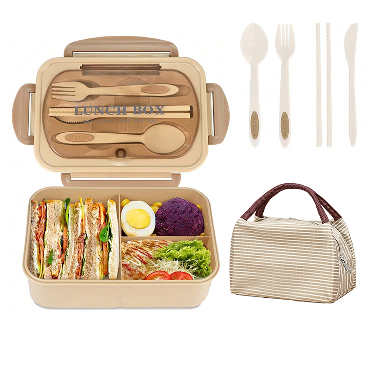 Compartment Insulation Lunch Box Microwaveable