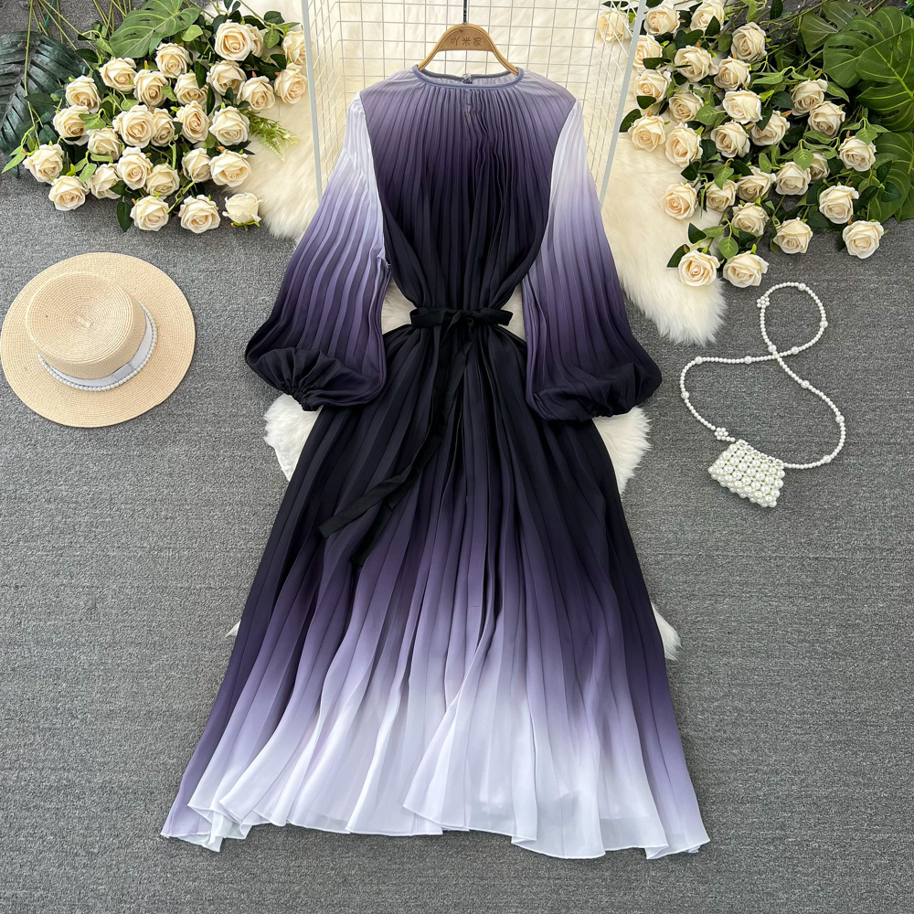 A-Line Pleated Midi Dress, picture 2 of 9