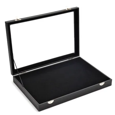 Black Jewelry Necklace Storage Display Box Black Leather Box - Shop at LoveMi