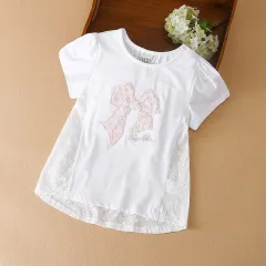 Girls' Fashion Personality Trendy Shirt Short Sleeve - White Teeth - View 1