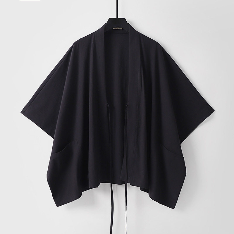 Retro Casual Tea Ceremony Outfit Mid-length Coat